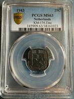 5 cent zink MS63 PCGS, Postzegels en Munten, Munten | Nederland, Ophalen of Verzenden, Koningin Wilhelmina
