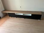 Ikea besta tv meubel met masief eiken bald!, Huis en Inrichting, Ophalen, Gebruikt, 200 cm of meer, Eikenhout