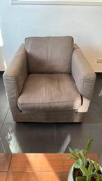 Bruine fauteuis 2x, Ophalen, Gebruikt, 75 tot 100 cm, Stof