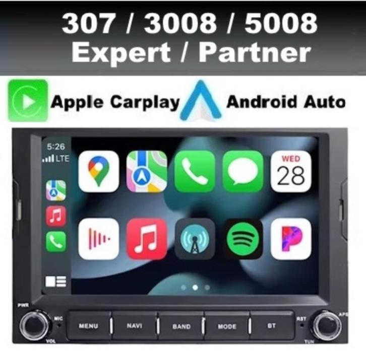 Peugeot 307 Expert Partner navigatie android 14 dab+ carplay, Auto diversen, Autoradio's, Nieuw, Ophalen of Verzenden