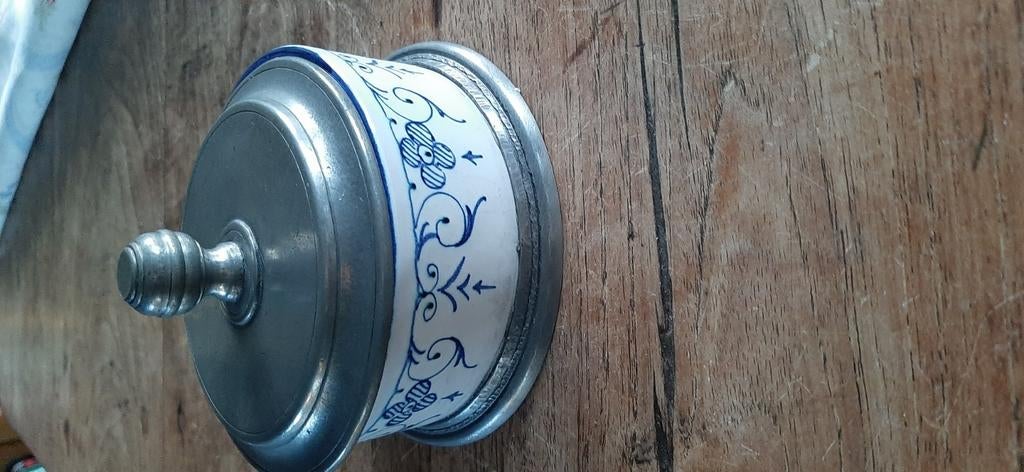 bakje met deksel, Antiek en Kunst, Antiek | Tin, Ophalen of Verzenden