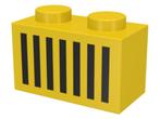 Lego Yellow Brick 1 x 2 with Black Grille with 7 Vertical Li, Kinderen en Baby's, Speelgoed | Duplo en Lego, Ophalen of Verzenden