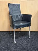 8x Fauteuil stoel zwart (verrijdbaar) zie foto’s, Ophalen of Verzenden
