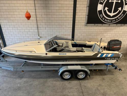 Fletcher 199 Bravo UNIEK!, Watersport en Boten, Speedboten, Gebruikt, 6 meter of meer, Benzine, 200 pk of meer, Polyester, Buitenboordmotor