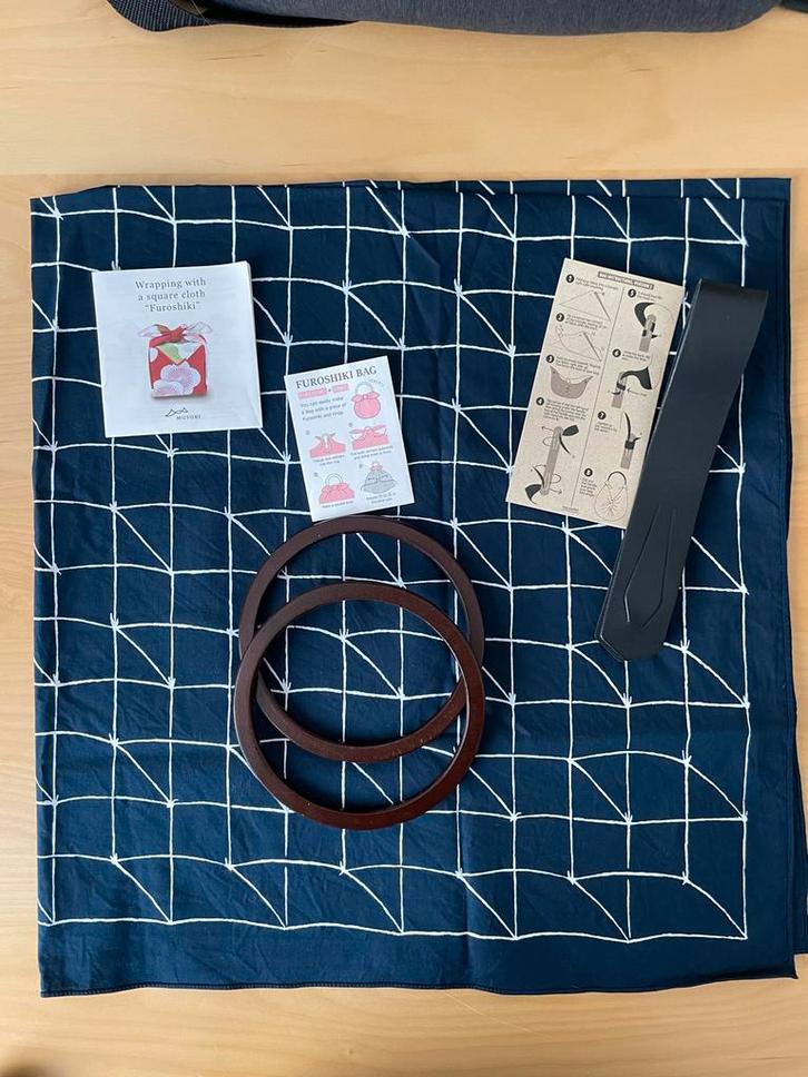 Furoshiki knooptas - complete set!, Sieraden, Tassen en Uiterlijk, Tassen | Damestassen, Zo goed als nieuw, Handtas, Overige kleuren