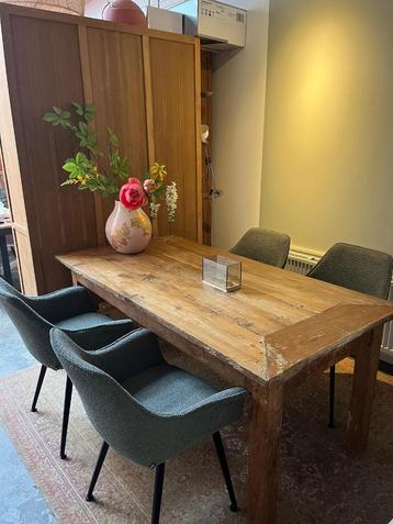 Rustieke eiken houten tafel (180x90) beschikbaar voor biedingen