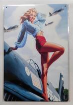 Retro Leger Sexy Airforce Pin up metalen wandbord vliegtuig, Verzenden, Amerika