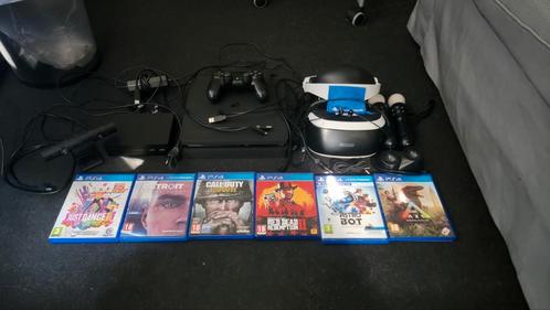 Playstation 4 slim 500gb, vr, games en toebehoren, Spelcomputers en Games, Spelcomputers | Sony PlayStation 4, Zo goed als nieuw
