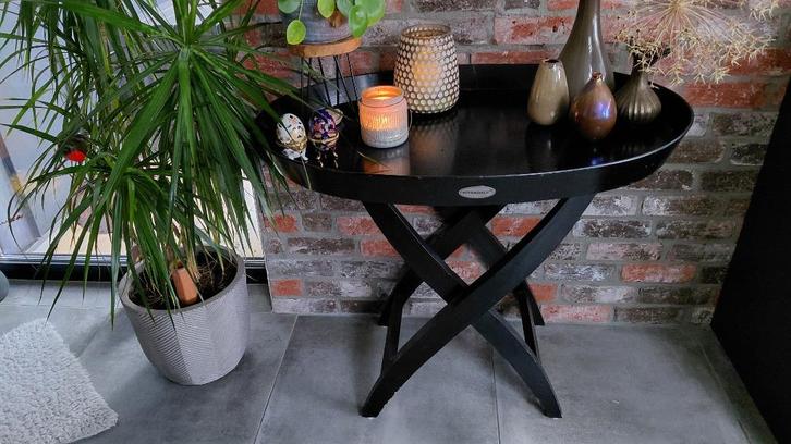 Sidetable/ Butlertray Tafel - zwart, Huis en Inrichting, Overige Huis en Inrichting, Gebruikt, Ophalen