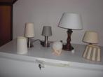 5  tafellampen   met 2 lampenkappen voor €12, Minder dan 25 cm, Rond, Zo goed als nieuw, Ophalen