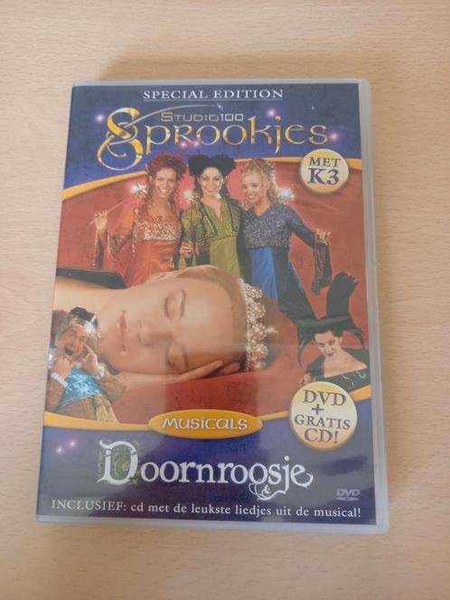 K3 Doornroosje studio 100 musicals dvd & cd, Cd's en Dvd's, Dvd's | Kinderen en Jeugd, Zo goed als nieuw, Film, Avontuur, Alle leeftijden