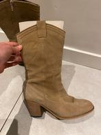 Beige suede leren dames laarzen maat 41, Ann rocks, Ophalen of Verzenden, Zo goed als nieuw, Beige, Hoge laarzen