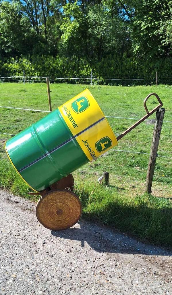 Antieke steekwagen, trek kar, trolley voor bv olie/wijnvat., Antiek en Kunst, Antiek | Gereedschap en Instrumenten, Ophalen