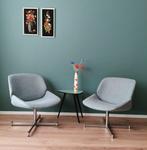 2 vintage fauteuils Artifort Exquis opnieuw gestoffeerd, Huis en Inrichting, Fauteuils, Ophalen, Gebruikt, Stof