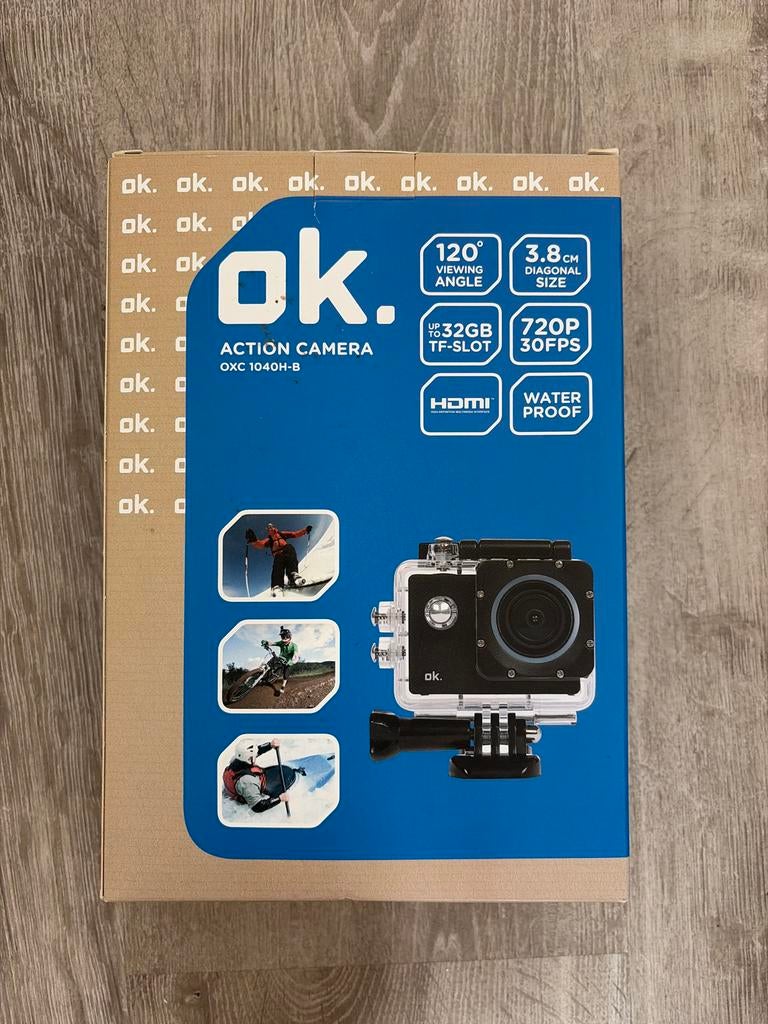 OK. Action Camera OXC 1040H-B - Compact en klaar voor actie!, Audio, Tv en Foto, Actiecamera's, Ophalen of Verzenden, Nieuw, Overige merken