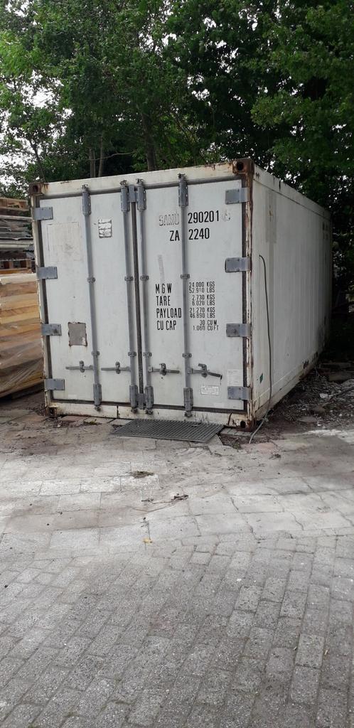 Geisoleerde zee/opslagcontainer 20ft wit, Doe-het-zelf en Verbouw, Containers, Ophalen