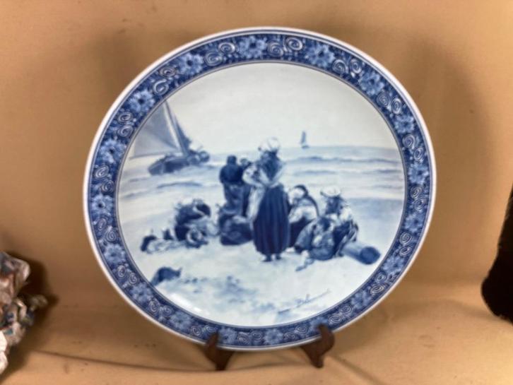 Groot antiek Porceleyne Fles wandbord Blommers 1886, Antiek en Kunst, Antiek | Wandborden en Tegels, Ophalen of Verzenden