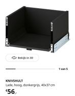 Ikea Knivshult lade 40x37cm - Hoge lade, Minder dan 50 cm, Zwart, Ophalen of Verzenden, Zo goed als nieuw