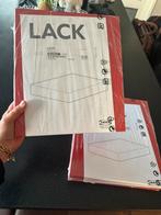Te koop 2 x rood plank Lack Ikea, Minder dan 25 mm, Ophalen of Verzenden, Zo goed als nieuw, Plank