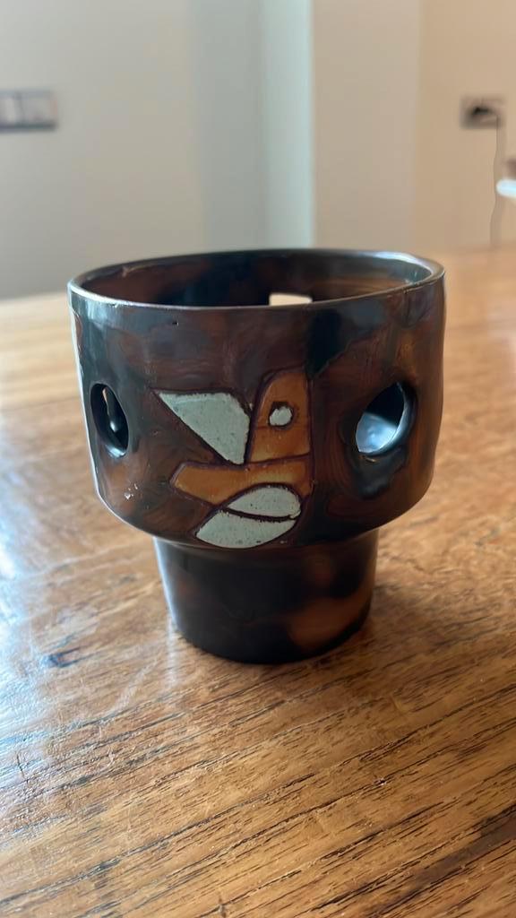 Henk Potters kandelaar, Tuin en Terras, Bloempotten, Zo goed als nieuw, Aardewerk, Minder dan 40 cm, Minder dan 25 cm, Rond, Ophalen of Verzenden