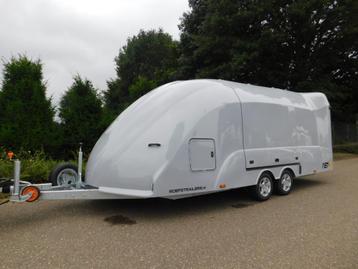 NIEUW AST-2 Gesloten polyester aanhangwagen autotransporter beschikbaar voor biedingen