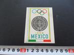sticker poster olympische spelen mexico 1968, Ophalen, Zo goed als nieuw, Bedrijf of Vereniging