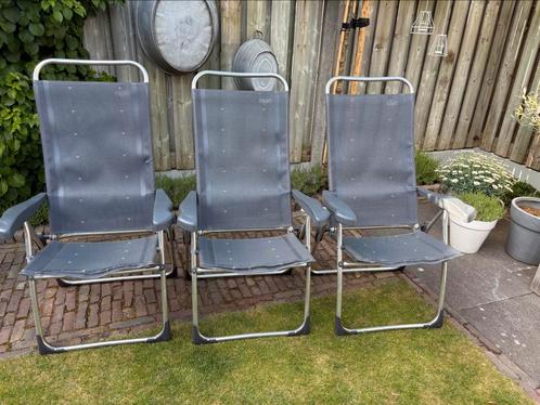 3 verstelbare campingstoelen Crespo, Caravans en Kamperen, Kampeermeubelen, Zo goed als nieuw, Campingstoel, Ophalen of Verzenden