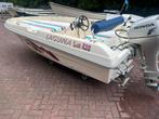 Laguna 430  polyester toer/vis/console boot incl honda 15, Tot 10 pk, Ophalen of Verzenden, Zo goed als nieuw, 3 tot 6 meter