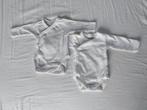2 Witte overslagrompertjes maat 44, Ophalen of Verzenden, Gebruikt, Jongetje of Meisje, Nacht- of Onderkleding