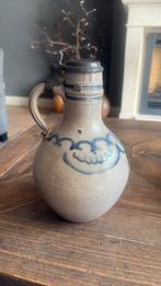 Prachtig antiek kruikje uit 1800 met tinnen deksel, Antiek en Kunst, Antiek | Keramiek en Aardewerk, Ophalen of Verzenden