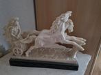 Beeld paard met wagen. Grieks, Romeins, fossiel,, Ophalen