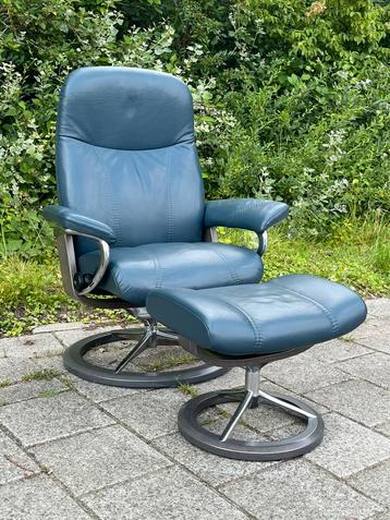 Stressless relax fauteuil met voetenbank beschikbaar voor biedingen