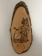 Houten Wanddecoratie - Geometrische Kat, Ophalen of Verzenden, Nieuw