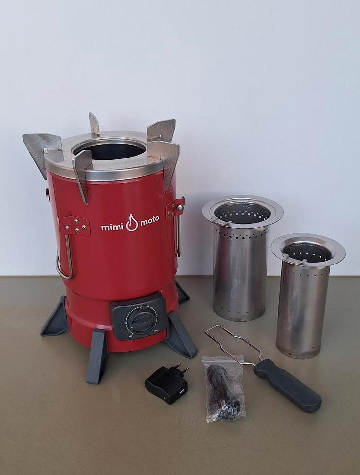 houtgestookte mimi moto brander draagbare kamp-kachel zgan, Tuin en Terras, Houtskoolbarbecues, Zo goed als nieuw, Ophalen of Verzenden