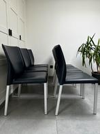 6x Leolux Myto Eetkamerstoelen, Huis en Inrichting, Stoelen, Ophalen, Zo goed als nieuw, Blauw, Vijf, Zes of meer stoelen