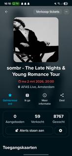 GEZOCHT! Tickets voor sombr AFAS live!, Tickets en Kaartjes, Twee personen, November