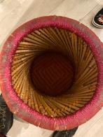 Leuk bamboe krukje zitdeel stevig touw - Zeer goede staat!, Bruin, Riet of Rotan, Ophalen of Verzenden, Zo goed als nieuw
