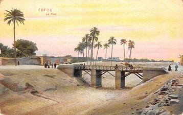 Edfou De Brug in Opper-Egypte Vintage beschikbaar voor biedingen