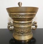 Brons - vijzel met stamper [1229], Antiek en Kunst, Antiek | Koper en Brons, Ophalen