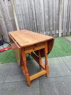 Vintage Houten Tafel met Klepbladen, Ophalen, Gebruikt, 50 tot 100 cm, Vintage
