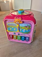 Leuke complete roze activiteitenkubus merk V-tech!, Ophalen of Verzenden, Gebruikt, 6 maanden tot 2 jaar