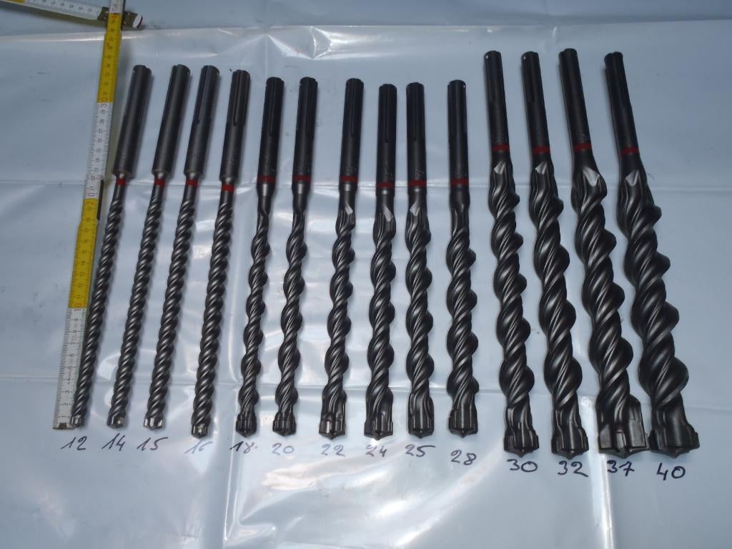 Set nieuwe Hilti SDS Max 4 puntsboren 350/550mm lengte, Verzenden, Nieuw, Boor- en/of Breekhamer