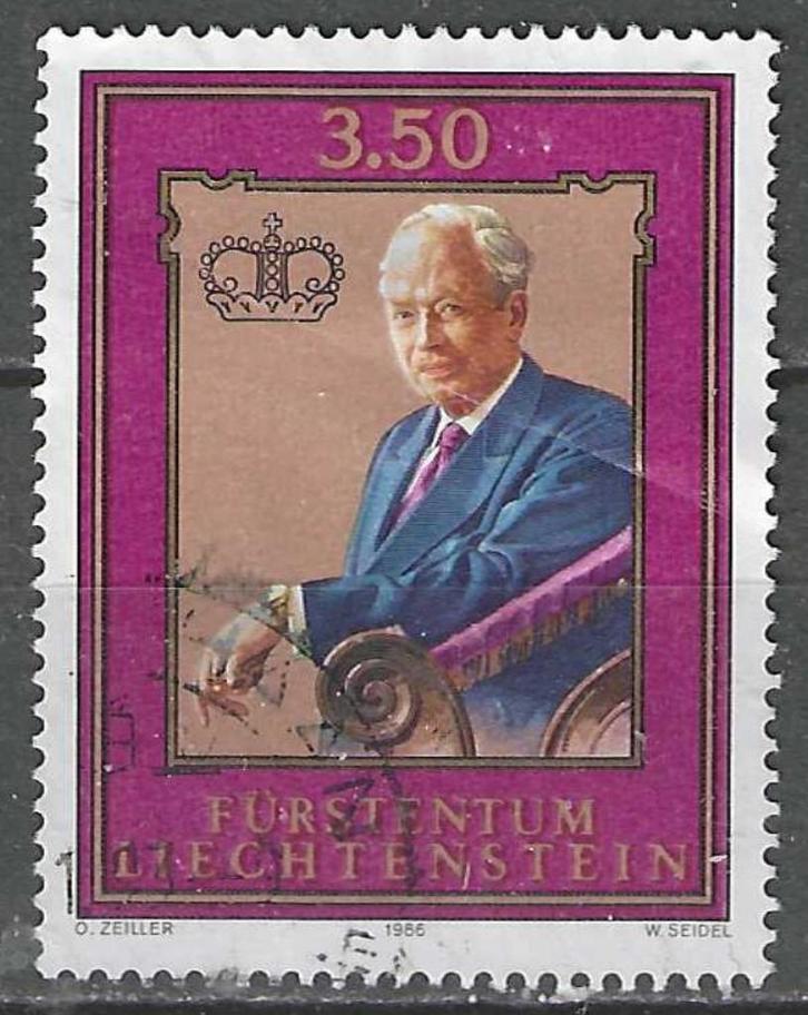 Liechtenstein 1986 - Yvert 844 - Francois-Joseph II (ST), Postzegels en Munten, Postzegels | Europa | Overig, Gestempeld, Overige landen