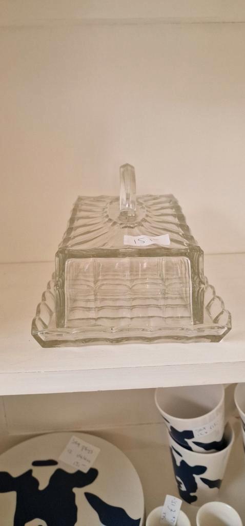 Kaasstolp geperst glas, Antiek en Kunst, Antiek | Glas en Kristal, Ophalen of Verzenden