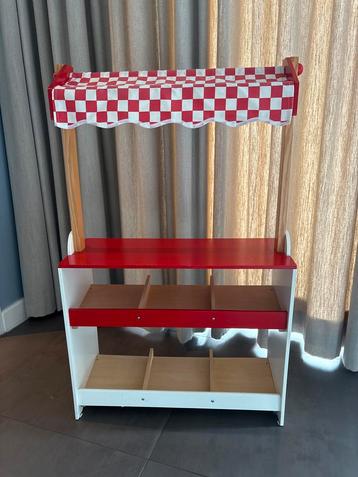 Houten speelgoed winkel/ marktkraam beschikbaar voor biedingen