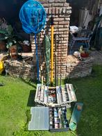 Visset vissen hengels paraplu schepnet complete set, Ophalen, Zo goed als nieuw