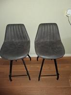 2 nette barstoelen - Profijt Meubel, Ophalen, Zo goed als nieuw, Grijs, Twee