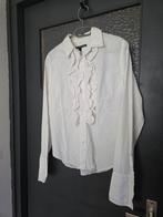 Ralph Lauren Sport witte blouse met ruches maat 10, Ophalen of Verzenden, Gedragen, Maat 36 (S), Wit
