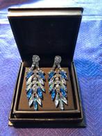 Gesigneerde blauwe Sherman-hangoorbellen, Sieraden, Tassen en Uiterlijk, Antieke sieraden, Ophalen of Verzenden, Overige materialen