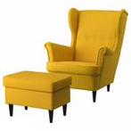 Funky Ikea Strandmon Armchair and Footstool, fauteuil, stoel, Ophalen, Gebruikt